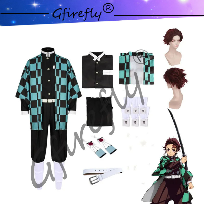 Anime Cosplay Mask - Kamado Tanjirou Cosplay Costume Katana Sword