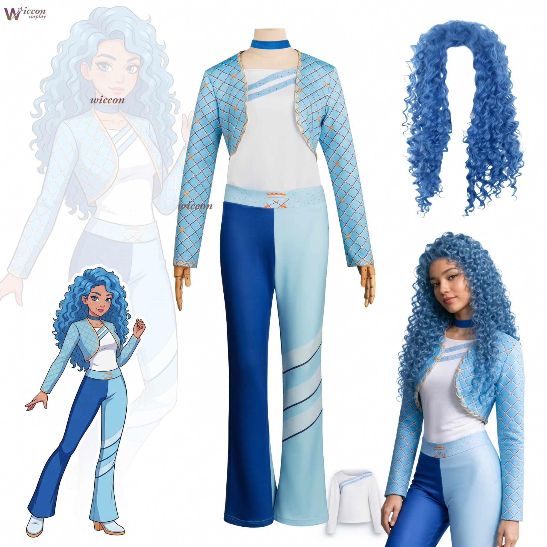 Kids Cosplay Anime - Cos C COS NEW D-Descendants Blue
