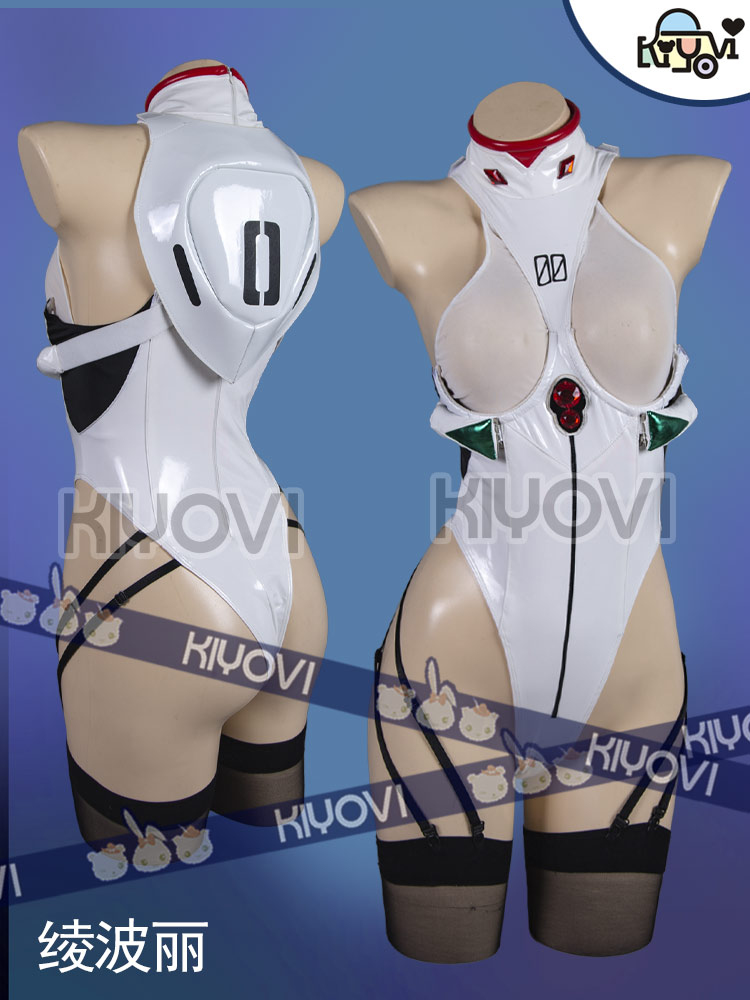 Anime Cosplay 2026 - Ayanami Rei Woman PU Jumpsuits Bikini