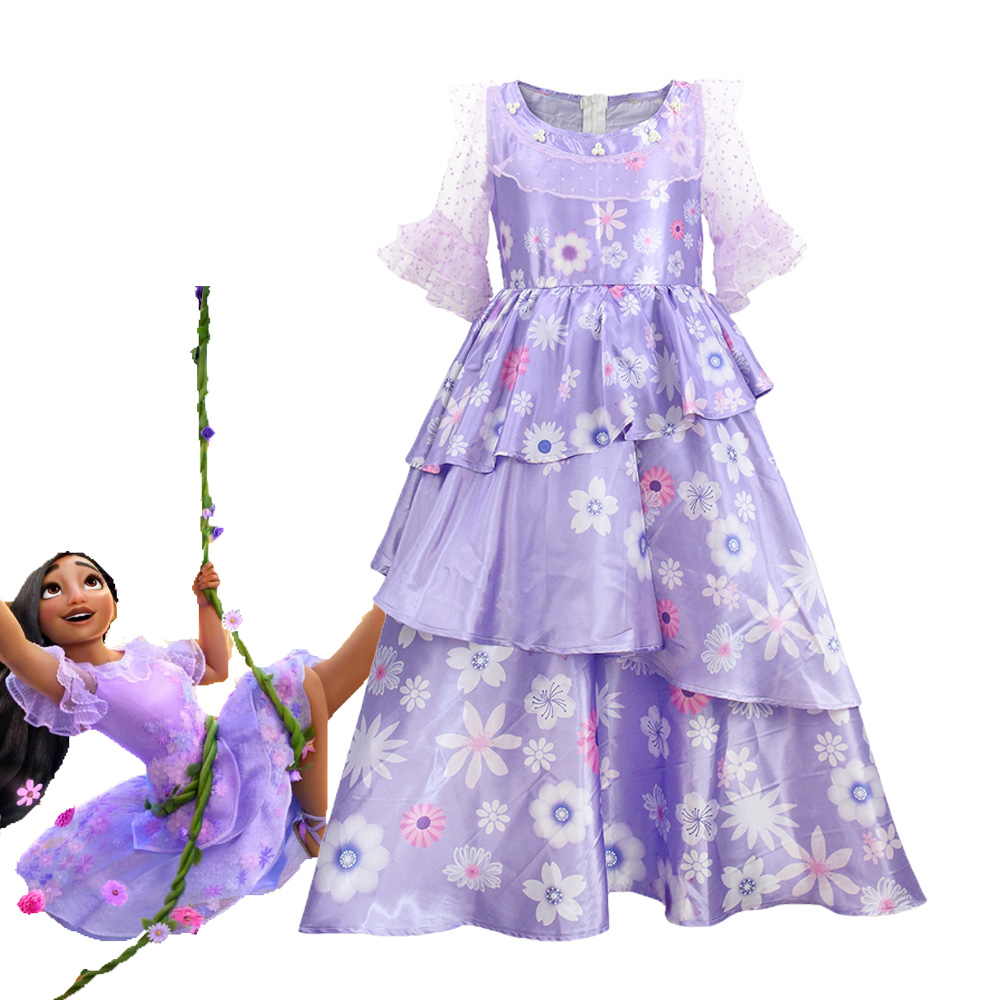 Kids Cosplay Anime - Anime Movie Isabela Madrigal Cosplay Costume