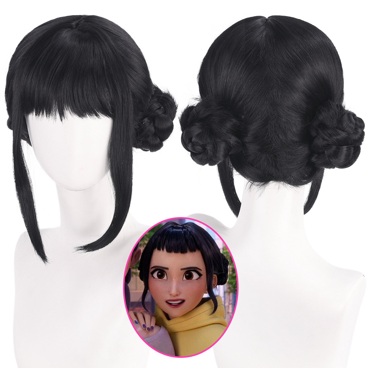 Zoey Cosplay Wig 33cm Black Ha - огляд і ціна Anime Zoey Cosplay