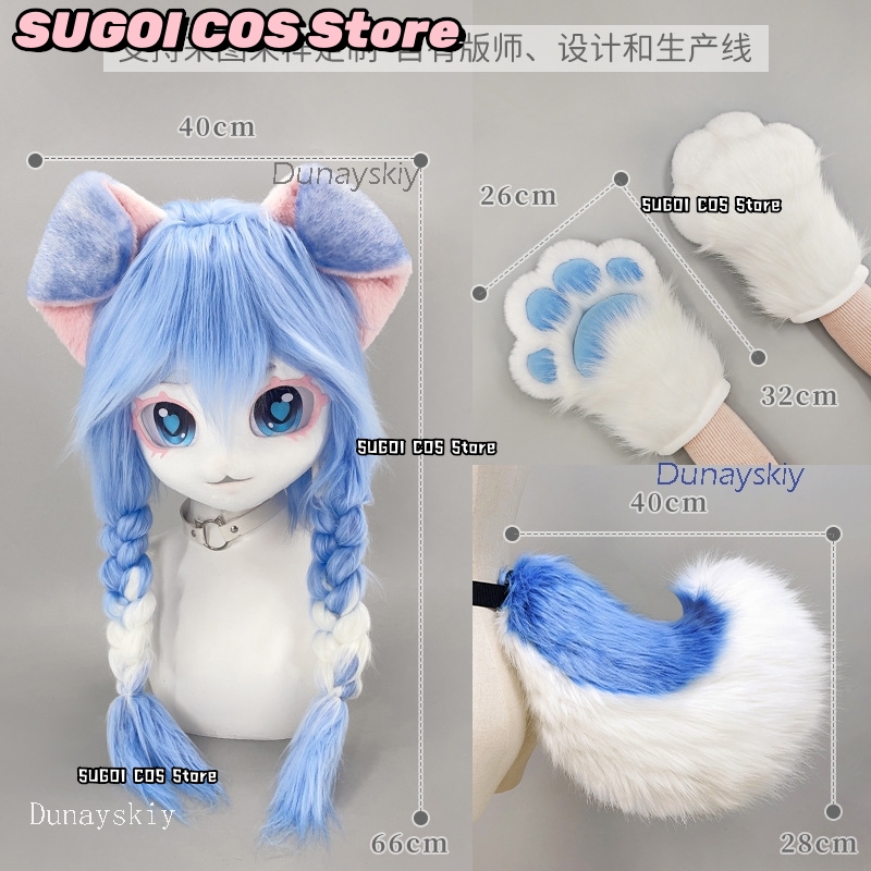 aBcSCS*Fursuit Head Kigurumi C - огляд і ціна Anime Cosplay Mask